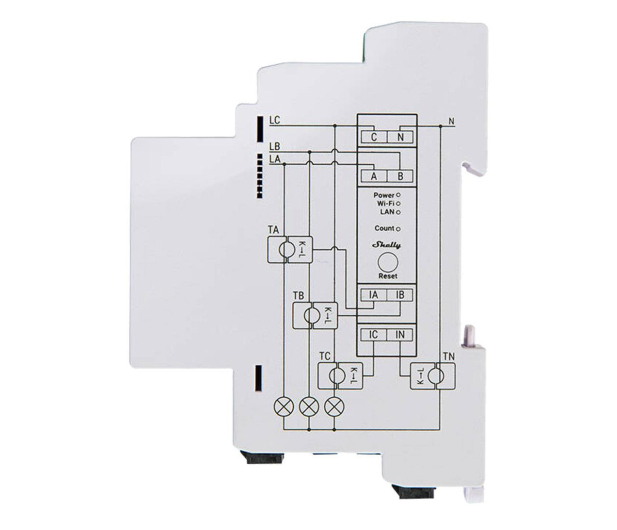 Shelly 2-kierunkowy miernik zużycia energii PRO 3EM 120A WiFi - 1268497 - zdjęcie 3